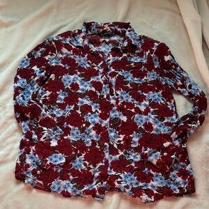Zara Floral Long Sleeve Top